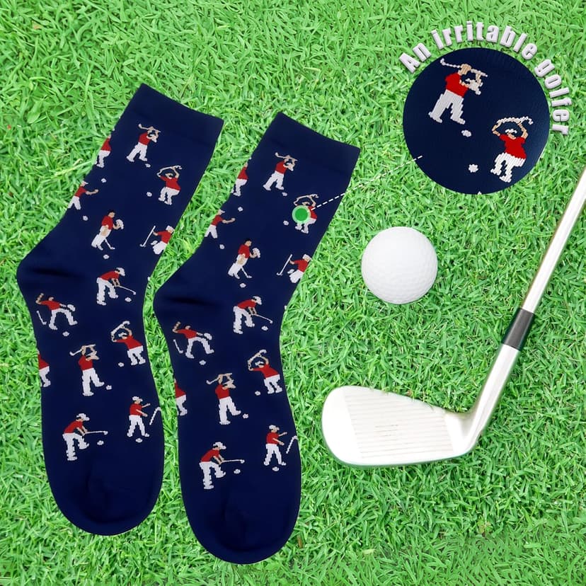 Anniversary Christmas Valentines Gifts for Husband Dad Stepdad, Stocking Stuffers for Men Him Golfer,Golf Accessories for Men Funny Golf Socks for Men Dad,Christmas Birthday Gift From Daughter Wife Son B0FT7NQZ1S