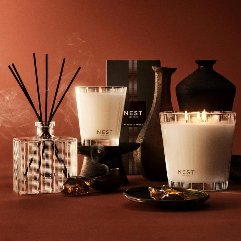 Up to 60-Hour Burn Time - Reusable Glass Vessel - 8.1 oz NEST New York Scented Classic Candle, Moroccan Amber B00394Z0PY