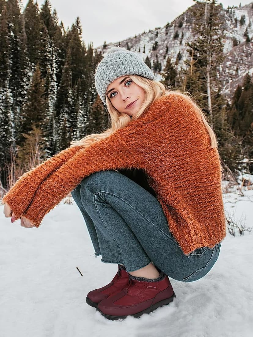 TEMOFON Winter Snow Boots for Women: Waterproof Warm Fur Lined Walking Outdoor Ankle Booties Slip on Snow Shoes Size 5-12