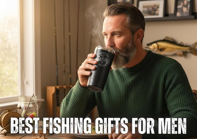 Onebttl Fly Fishing Gifts for Men, Gifts for Fly Fishing Lover, Funny Fishermen Gift, 20oz Stainless Steel Tumbler, Laser
