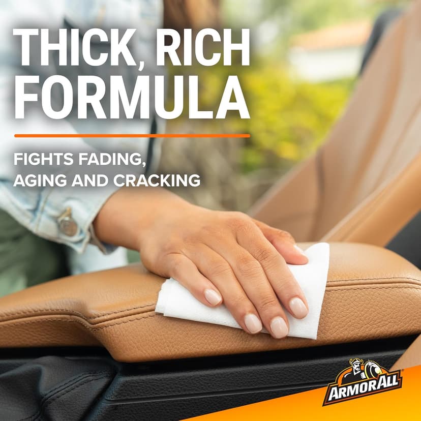 Armor All Interior Cleaner Car Leather Wipes by , For Cleaning Cars, Trucks and Motorcycles, 20 Count