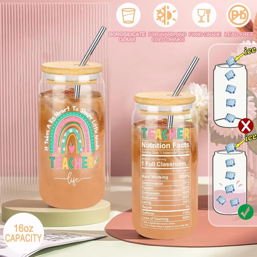 Teacher Gifts for Women, Christmas End of Year Thank You Appreciation Retirement Gifts for Teachers Women Basket Set of 9