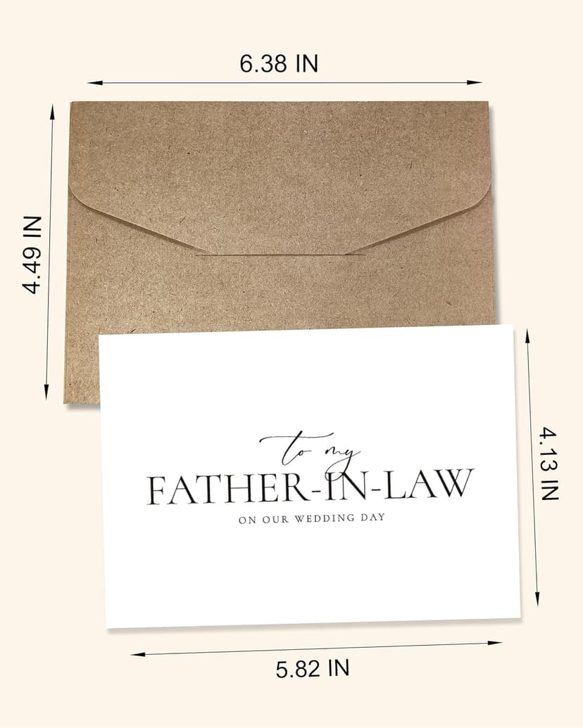 Set of 2 Parents In-Law Wedding Cards, For Bride/Groom's Parents, To My Father/Mother In-Law On Our Special Day B0D3XNR98R
