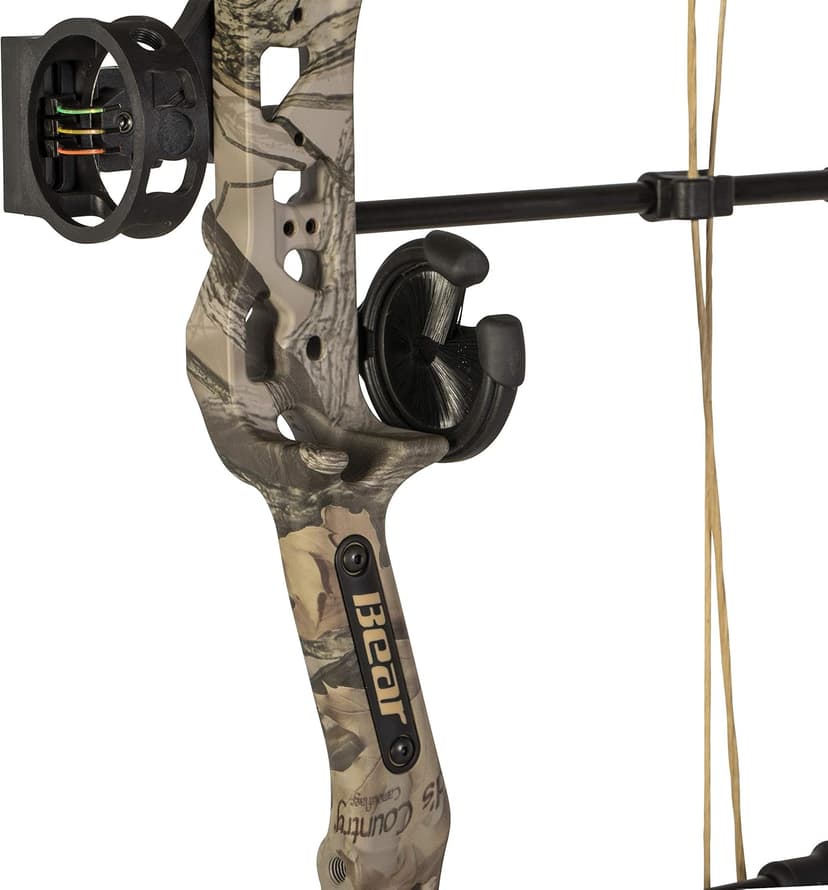 Bear Archery Limitless Dual Cam Compound Bow - Includes Quiver, Sight and Rest, God's Country
