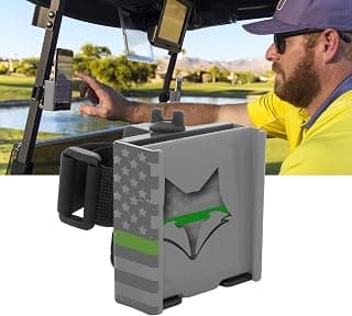 DESERT FOX GOLF Phone Caddy – American Flag Golf Cart Phone Holder – Secure Hook-and-Loop Mount, One-Hand Access, Universal Fit, Patriotic Golf Accessories (Green Line) B08N5HCCKG