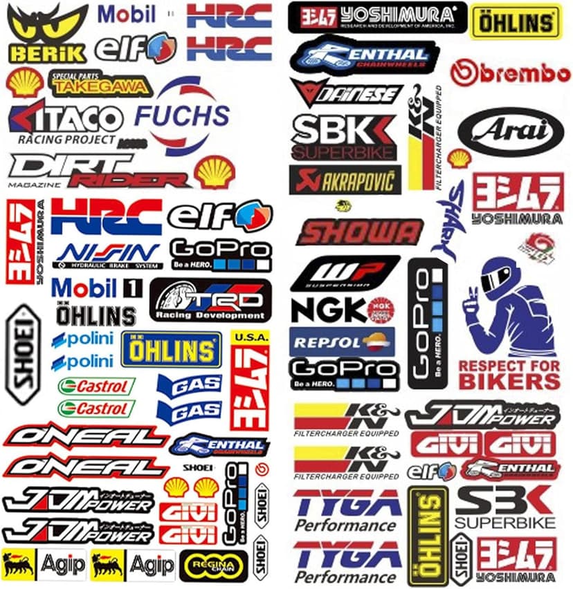 3 Racing Sticker Motorcycle Decals Vinyl Stickers for Cars Dirt Bike Stickers Tool Box Stickers Suitable for Motorcycles,Cars,Racing Vehicles,Helmets,etc