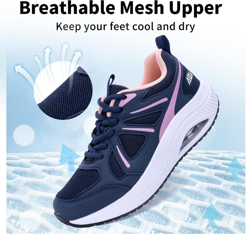 AOV Women Arch Support Walking Shoes Orthotic Sneakers for Plantar Fasciitis Foot and Heel Pain Relief Tennis Shoes