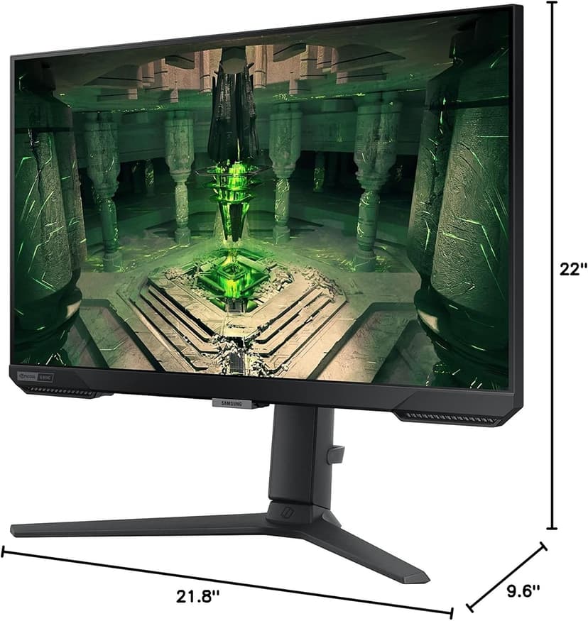 SAMSUNG 25" Odyssey G4 Series FHD Gaming Monitor, IPS, 240Hz, 1ms, G-Sync Compatible, AMD FreeSync Premium, HDR10, Ultrawide Game View, DisplayPort, HDMI, Fully Adjustable Stand, LS25BG402ENXGO