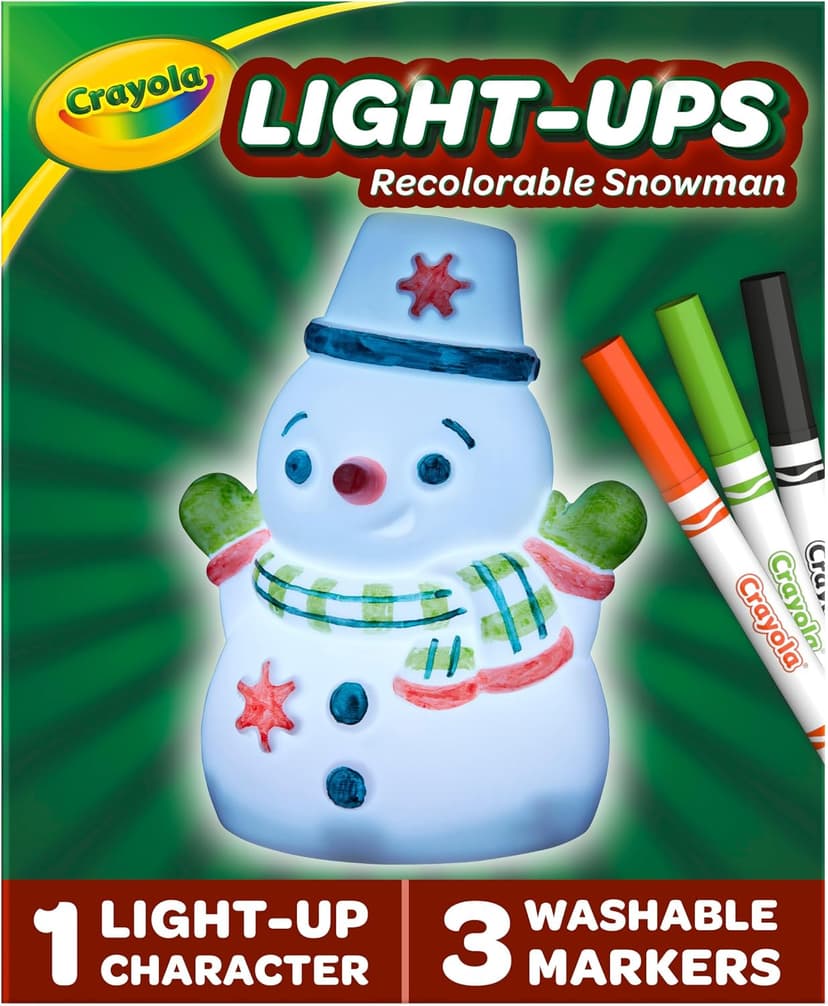 Crayola Light-Ups - Snowman, Light Up Snowman Toy, Christmas Gift for Grandkids & Kids, Reusable Coloring Craft Toy, Decoration for Indoors, Stocking Stuffers B0CRBKBZNH