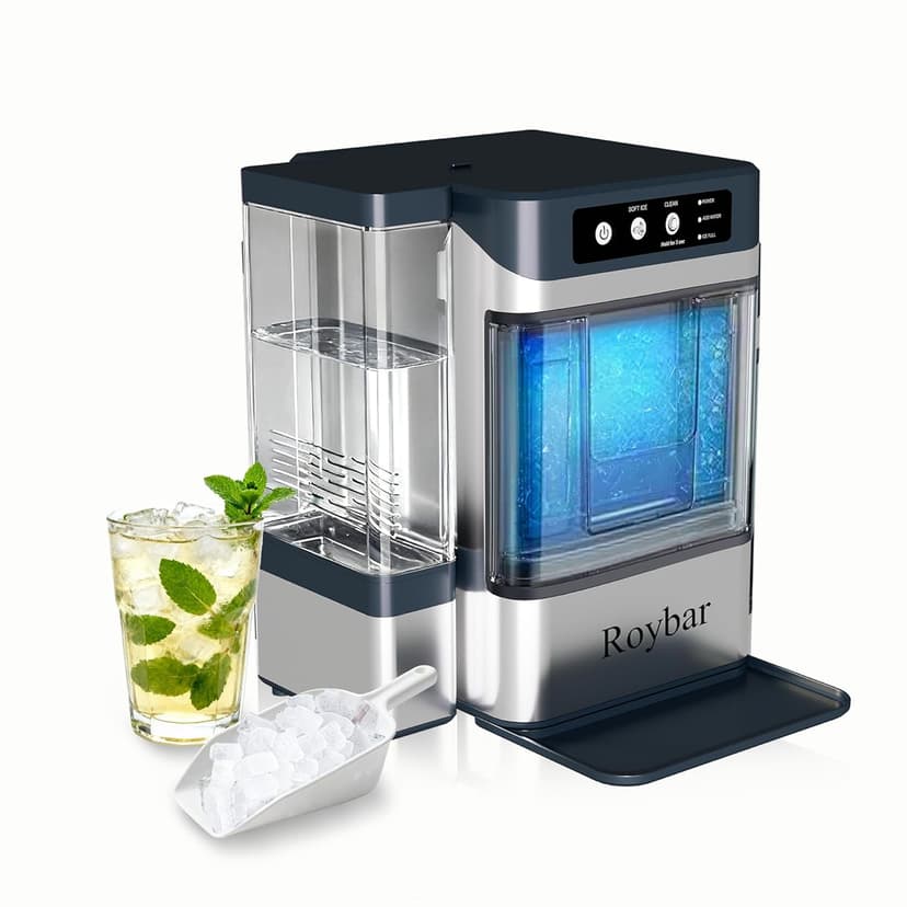 Large Capacity Nugget Ice Makers Countertop One-Click Operation Self-Cleaning Portable Ice Maker 41lbs/24H with There is A Detachable 0.8 Gallons Water Tank Ice Machine for Home,Office