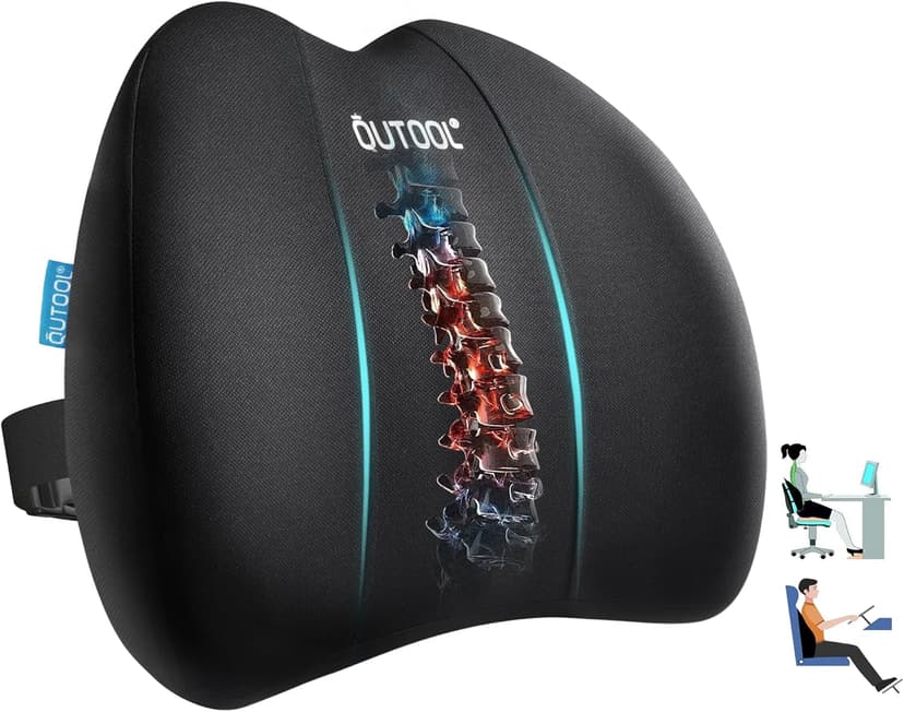 Lumbar Support Pillow for Office Chair, Office Home Essentials,Gifts for Mom,Dad, Back Support Pillow for Car, Chair Cushions,Back Pain Relief Improve Posture,Mesh Cover Double Adjustable Straps