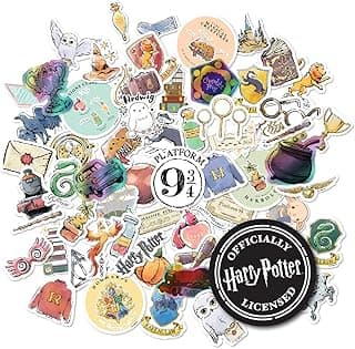 Set of Unique Sticker Decals, 5 Holograms, Waterproof, UV & Scratch Resistant, Great for Gadgets, Officially Licensed 60-Pack Conquest Harry Potter Watercolor Vinyl Stickers B08GNBGSD2