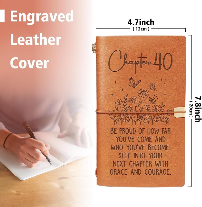 40th Birthday Decorations for Women, 1986 40 Year Old Bday Gift for Friend, Sister, Wife, Mom, Turning 40 Notebook Present BeneCharm 40th Birthday Gifts Women, Chapter 40 Journal Gift for Her B0FY2F2K8G