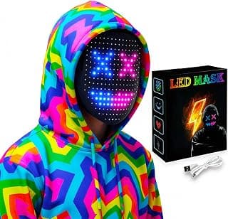 Gift for Halloween Digital Mask Birthday Christmas Rave Party,Cool Toy for Kids Adults,50 Changing Face Patterns,Rechargeable MEGOO Led Light up Mask with Gesture Sensing, Halloween Gifts for Teen Boys B09Y9DT9W7