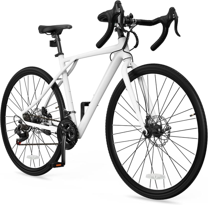 YITAHOME 700C Road Bike, 21 Speed Commuter Bicycle for Men Women, Lightweight Aluminum Frame Racing Bike, Adult Bicycle with Dual Disc Brake