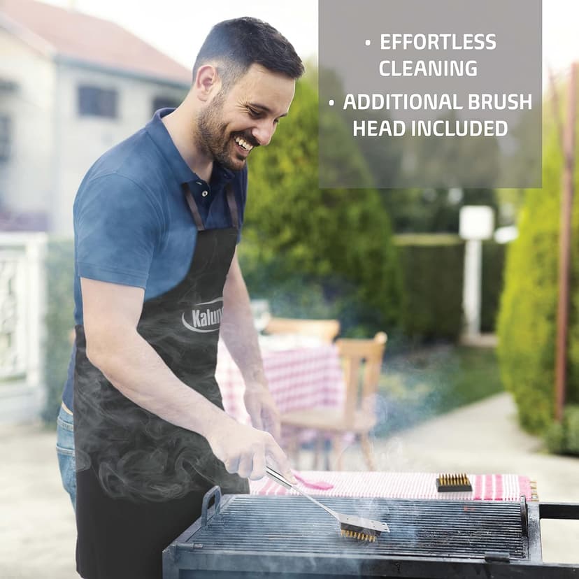 Kaluns Grilling Accessories, Birthday Gifts for Men Grilling Gifts, Heavy Duty Stainless Steel BBQ Grill Tools Set for Outdoor Grill with Aluminum Case and Apron, Husband Dad Gifts for Christmas
