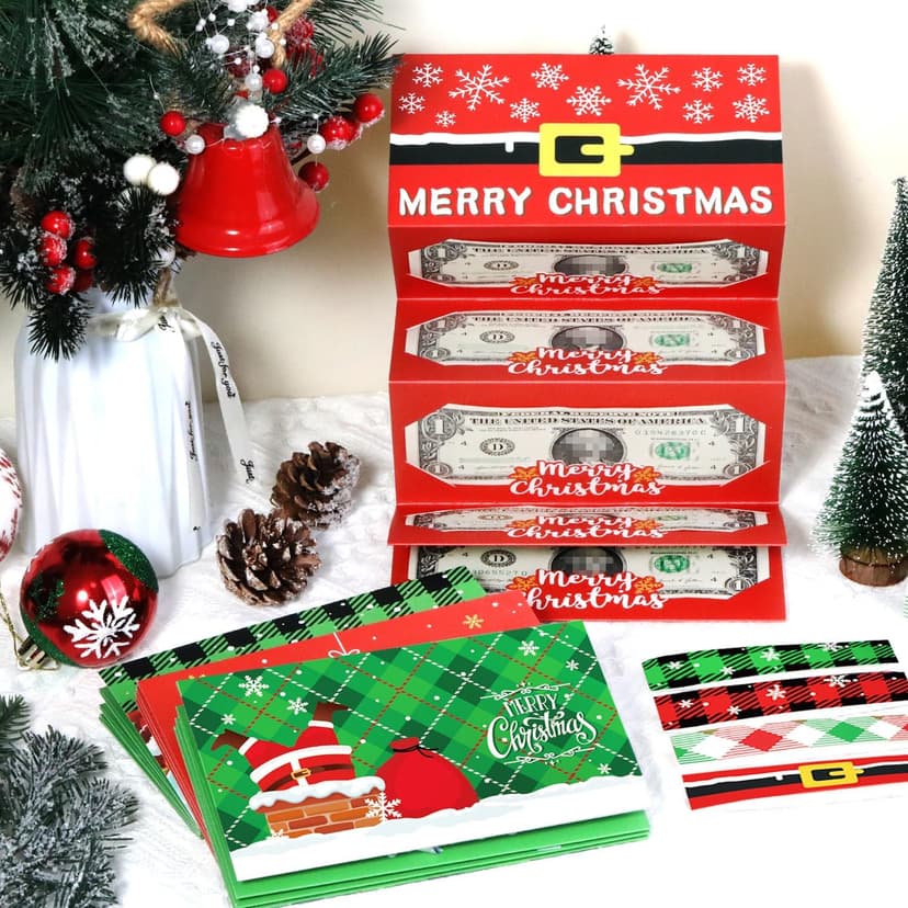 6-Slot each Bill & Gift Card Holder for Xmas Gifts, Xmas Money Holder for Cash Gift Ideas 6Pcs Christmas Money Holders Cards Booklet for Christmas Cash Gifts B0FMJNJ1T2