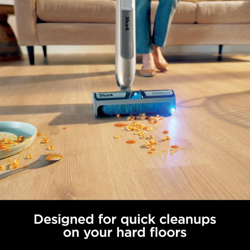 Shark HydroDuo with Dirt-Reveal Technology, Cordless, Everyday Hard Floor Cleaning System, Wet & Dry Debris Pickup, Mops & Scrubs All at Once, Hardwood, Tile, Laminate & Stone, Stone Metallic, WW201