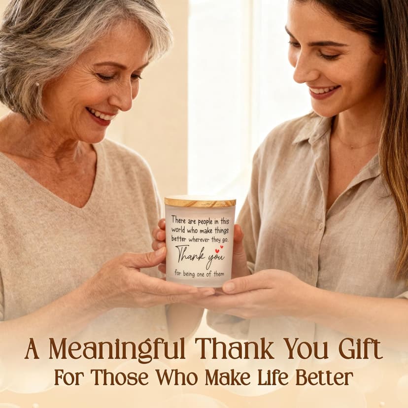 OASSIE Thank You Gifts for Women - Long Lasting Vanilla Lavender Candle 10 Oz - Appreciation Inspirational Birthday Gifts for Women Coworkers Friend Teachers Nurses Boss Employees