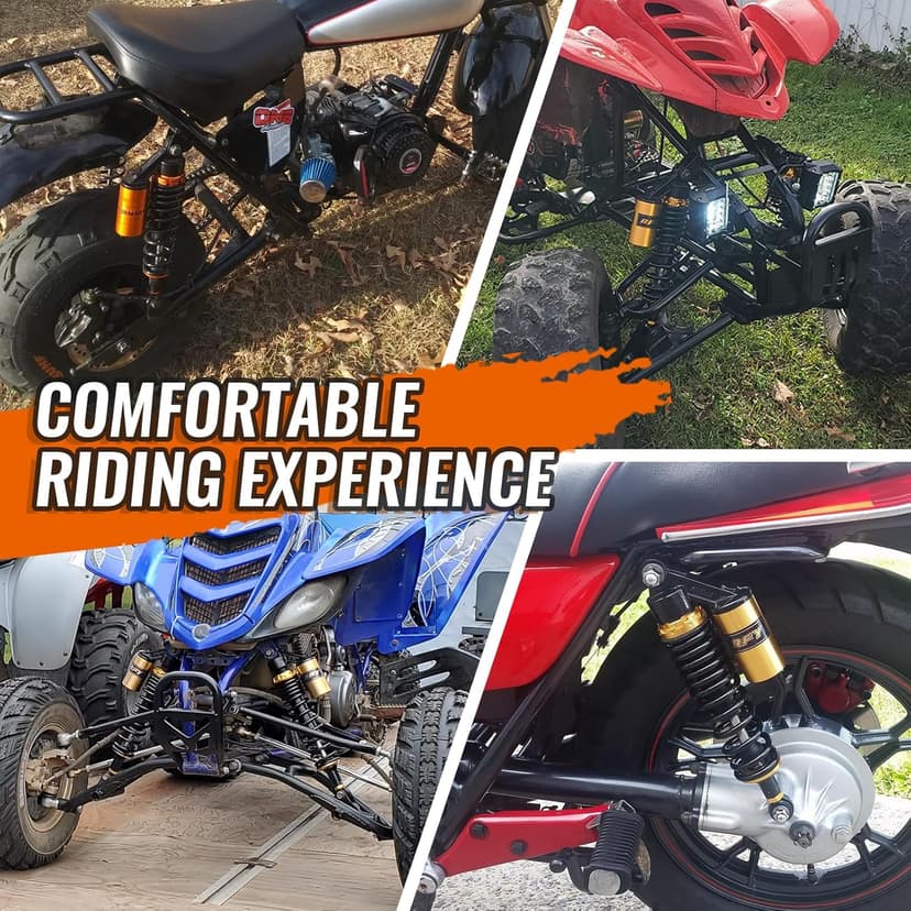 GZYF 13.4 inch Universal Motorcycle Rear Air Shock Absorbers 340mm for HONDA for Suzuki for Yamaha for Kawasaki ATV Go Kart Quad Dirt Sport Bikes,Gold