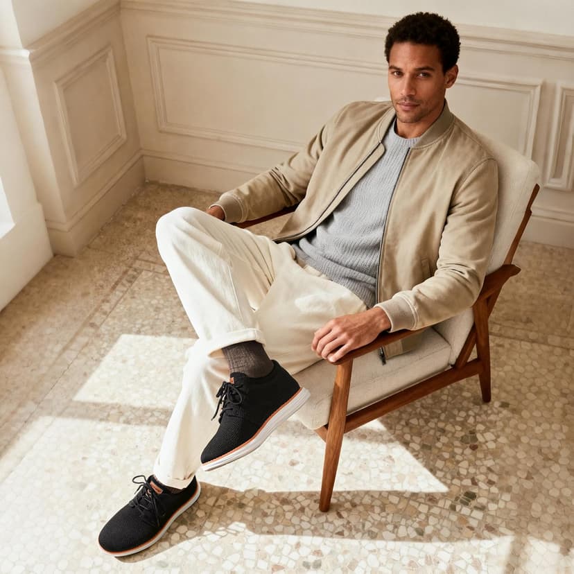 Bruno Marc Men's KnitFlex Breeze Mesh Sneakers Oxford Lace-up Lightweight Casual Walking Shoes