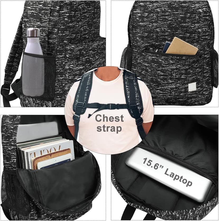 Reflective Backpack, High Visibility Backpack for Commuters Ride Motorcycle Bike, Water Resistant Bags Fit 15.6-Inch Laptop for Work and Travel