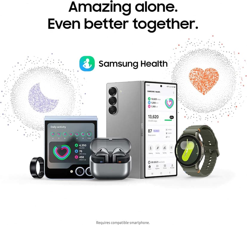 Samsung Galaxy Watch 7 44mm Bluetooth AI Smartwatch w/Energy Score, Wellness Tips, Heart Rate Tracking, Sleep Monitor, Fitness Tracker, 2024, Silver [US Version, 1Yr Manufacturer Warranty]
