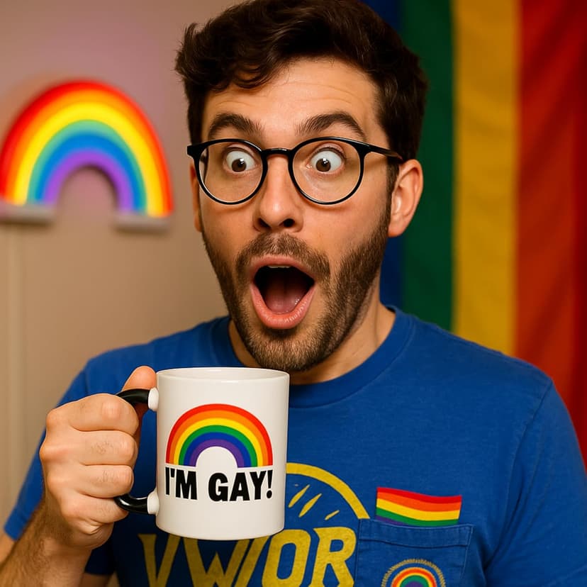 Turtle Straws I'm Gay Rainbow Heat Change Coffee Mug – Funny Gag Gifts for Men, Prank Gift for Him, Brother, Coworker, Best Friend – Novelty Birthday Gift, Secret Santa, White Elephant B0CF2S19WW