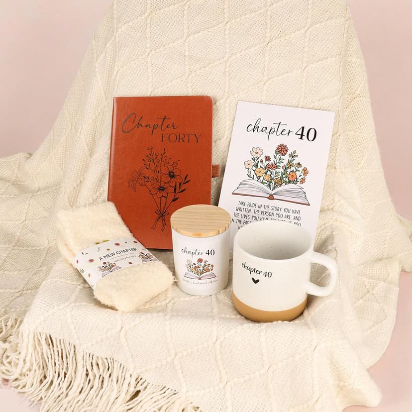 40th Birthday Gifts Women, Unique Chapter 40 Year Old Birthday Gifts for Women Happy 40th Bday Gift Basket for Her Turning 40 Year Old Gift Box Ideas for Her Wife Mom Daughter Sister Friend Coworker B0G1Y8DNY3