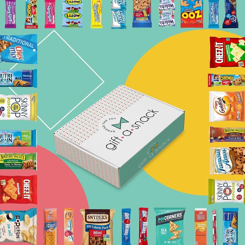 Graduation Birthday Treats Gift Basket, Nutritious Granola Breakfast Bars Office Food Assortments & Variety Gifts Gift A Snack - Healthy Snack Box Care Package + (50 Count) Greeting Card B08L8RQDBF