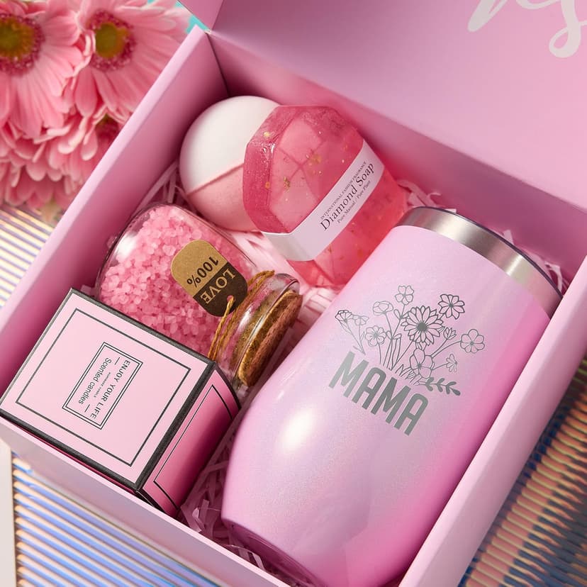Mothers Day Gifts for Mom Grandma, Mom Birthday Christmas Gifts, Thoughtful Gift for Mother in law Step Mom, Best Mother's Day Gifts from Daughter Son Kids, Lavender Mom Spa GiftBasket Set B0CYLKB71G