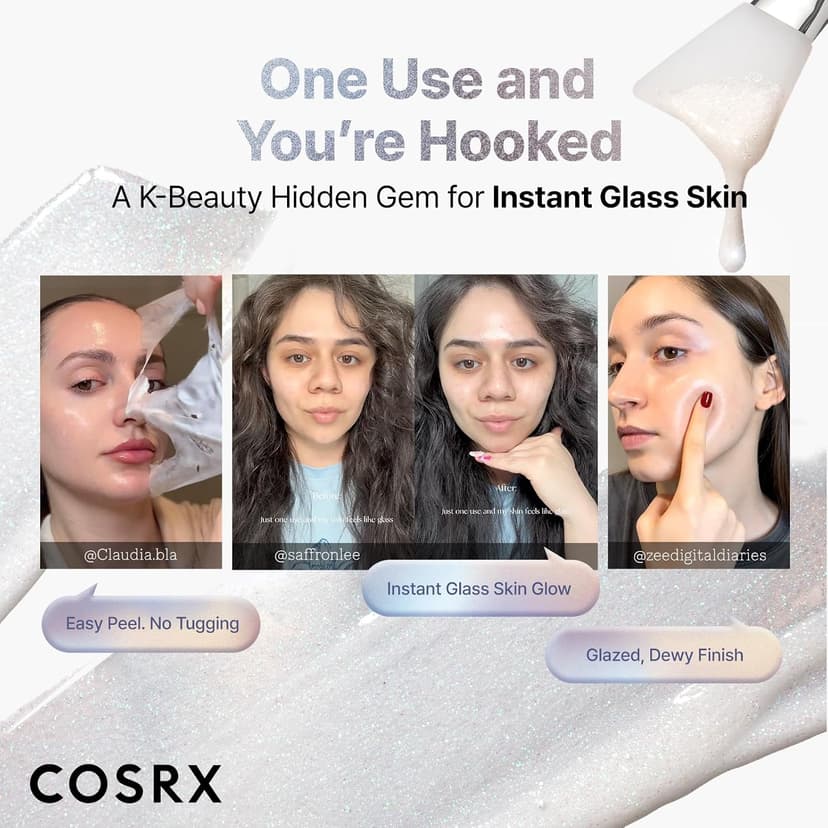 +123% Hydration, Instant Glow, Peel Off Face Mask, Elasticity & Firmness, Korean Skin Care, 1.69 fl oz COSRX PDRN Exosome Overnight Face Mask, Korean Glass Skin Glow, 1.69 fl oz B0FWK57DL4