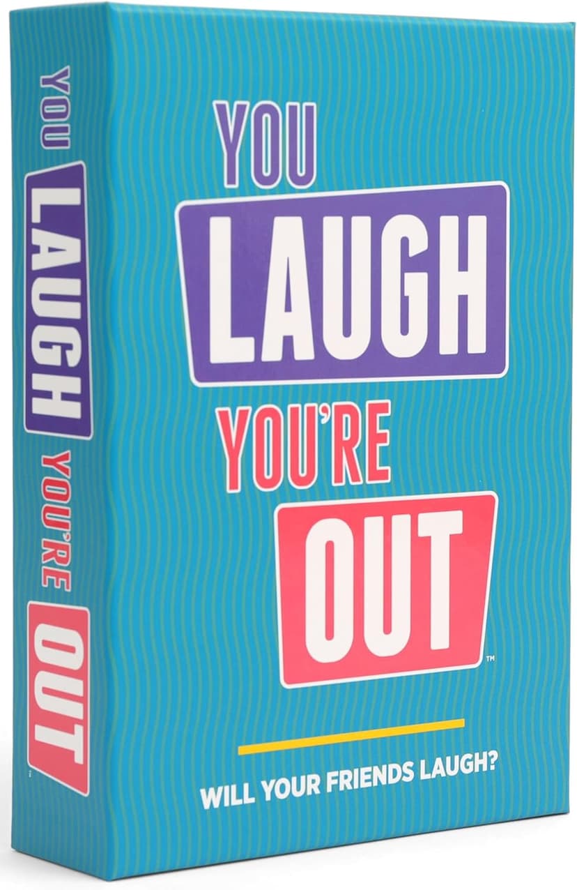 You Laugh You're Out A Party Game with Hilarious Charades Family Card Games for Adults & Kids, 125 Prompt Cards Fun Card Games for Family Game Nights, Gatherings, & Parties Ages 14+