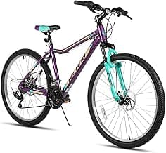 HILAND 20 Inch 26 Inch Mountain Bike for Women Girl, Lock-Out Suspension Fork, Aluminum Frame, Adult Ladies Mens MTB Bicycle