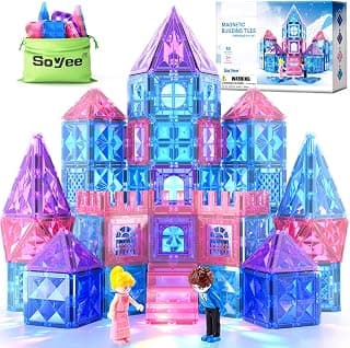 Soyee Diamond Magnetic Building Blocks - Princess Toys for 3-8 Year Old Girls & Boys - 3 4 5 6 Year Old Girl Birthday Xmas Present