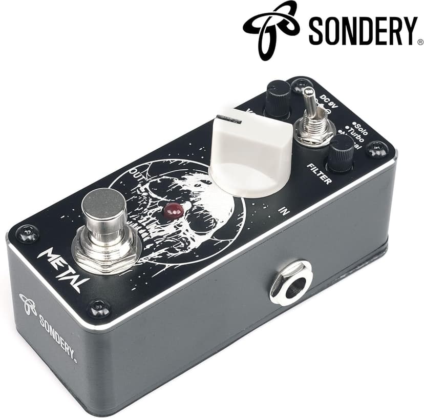 Sondery Metal Distortion Pedal for Electric Guitars, 3 Modes of Solo Turbo and Normal, Warm Smooth Wide Range of Vintage Distortion Sound, Mini Effect Pedal True Bypass, Art Design Series