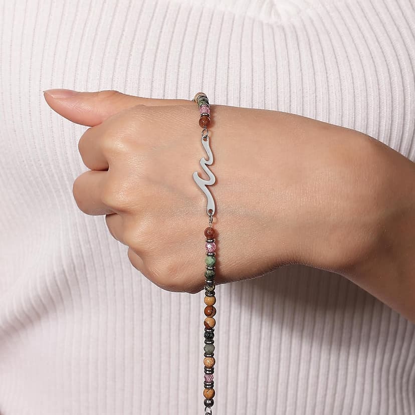 TONY & SANDY Friend Gifts for Women, Christmas Stocking Stuffers for Women, Sister Gifts from Sister, Bestie Friendship Wave Bracelet, Woman Birthday Gifts, Unique Gifts for Her