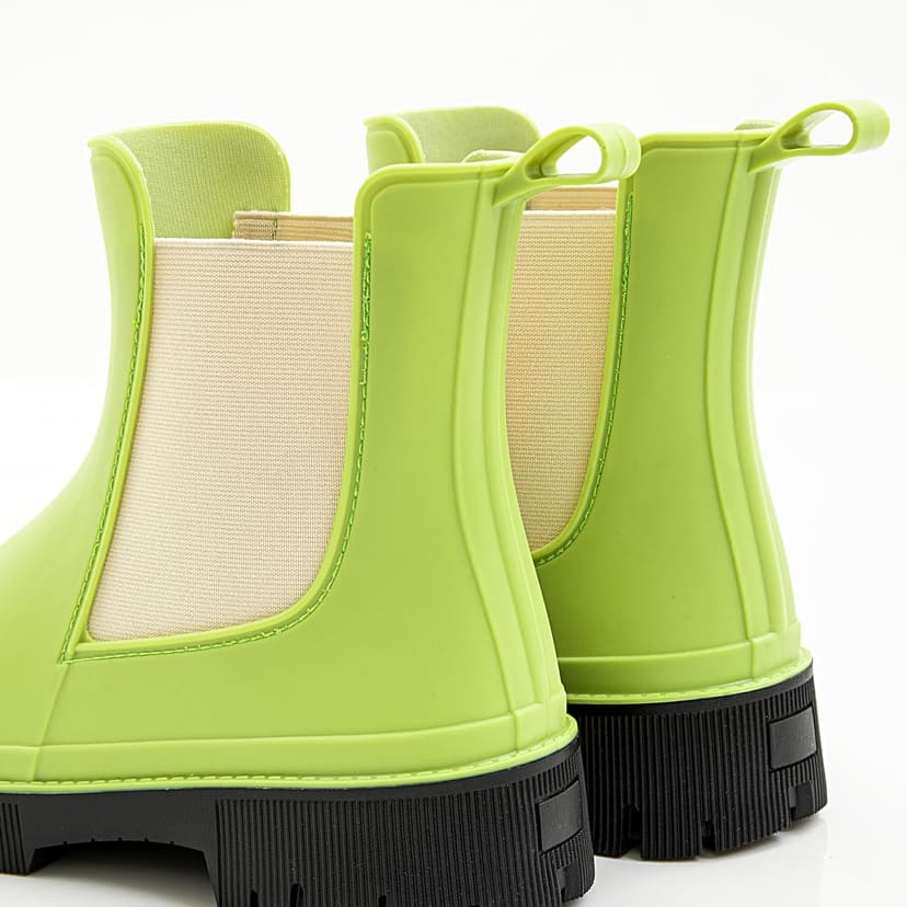 Fubotao Women's Short Rain Boots Waterproof Chelsea Rain Boots For Ladies