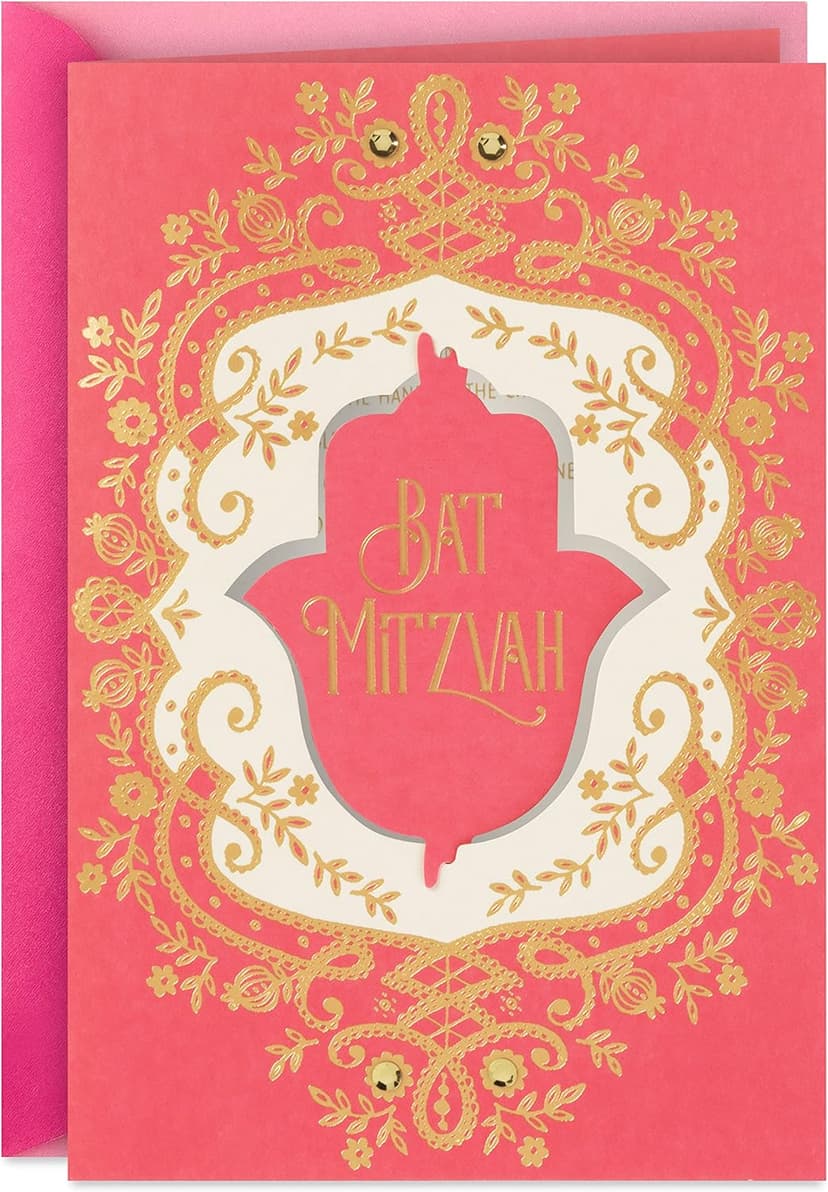 Hallmark Tree of Life Bat Mitzvah Card (Hamsa) B0B3S6SDBN
