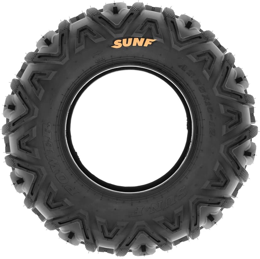 Set of 4 SunF Power.I ATV UTV all-terrain Tires 25x8-12 Front & 25x10-12 Rear, 6 PR, Tubeless A033