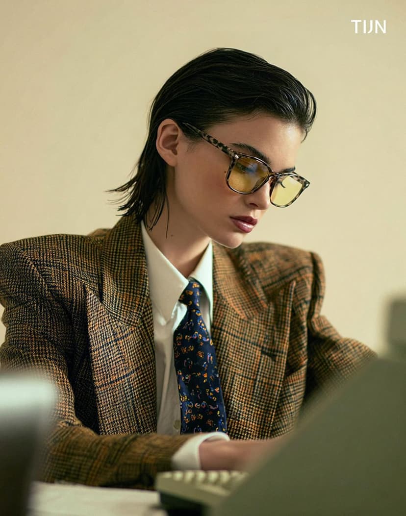 TIJN Gaming Glasses Blue Light Blocking Glasses for Women Men Nerd Eyeglasses Screen Fatigue Anti UV Glare (Leopard(Gaming Glasses))