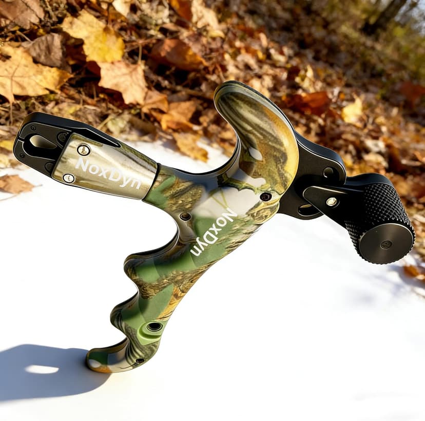 Archery Bow Release for Compound Bow, 4-Finger Adjustable Sensitivity Thumb Release Aid, 360° Rotatable Head for Hunting and Target Practice (Camouflage)