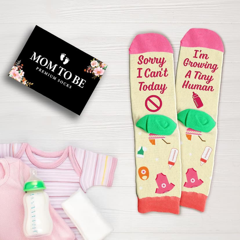 Pregnancy Gifts for New Mom, Dad, Grandma - Funny Socks For Expecting Dog Mom, Dog Dad - Stocking Stuffers B0FGJXDBSW