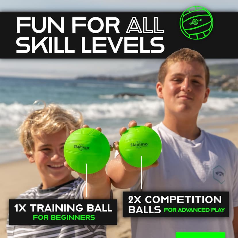 GoSports Slammo Outdoor Game Set - Perfect Holiday Gift For Teens, Kids and Family (Includes 3 Balls, Carrying Case and Rules)