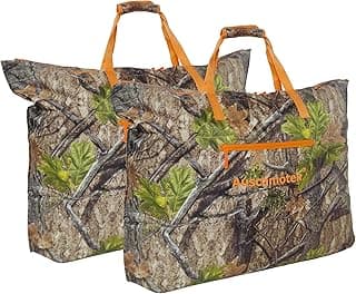 Auscamotek Scent Control Bags 2-Pack for Hunting Gear – 33"x28" Water-Resistant Camo Storage Bags for Clothing, Boots & Accessories –Turkey Woods Patterns