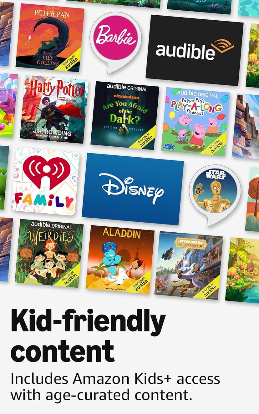 Amazon Echo Pop Kids (newest model), Enjoy age-appropriate audiobooks, sleep routines and Alexa+ experiences to create and learn, Disney Princess design B0CB9PF1N6