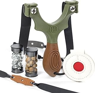 SimpleShot Scout XT Slingshot with Target, Clay Ammo and Bands for Professional Hunting and Powerful Target Shooting Sling Shot