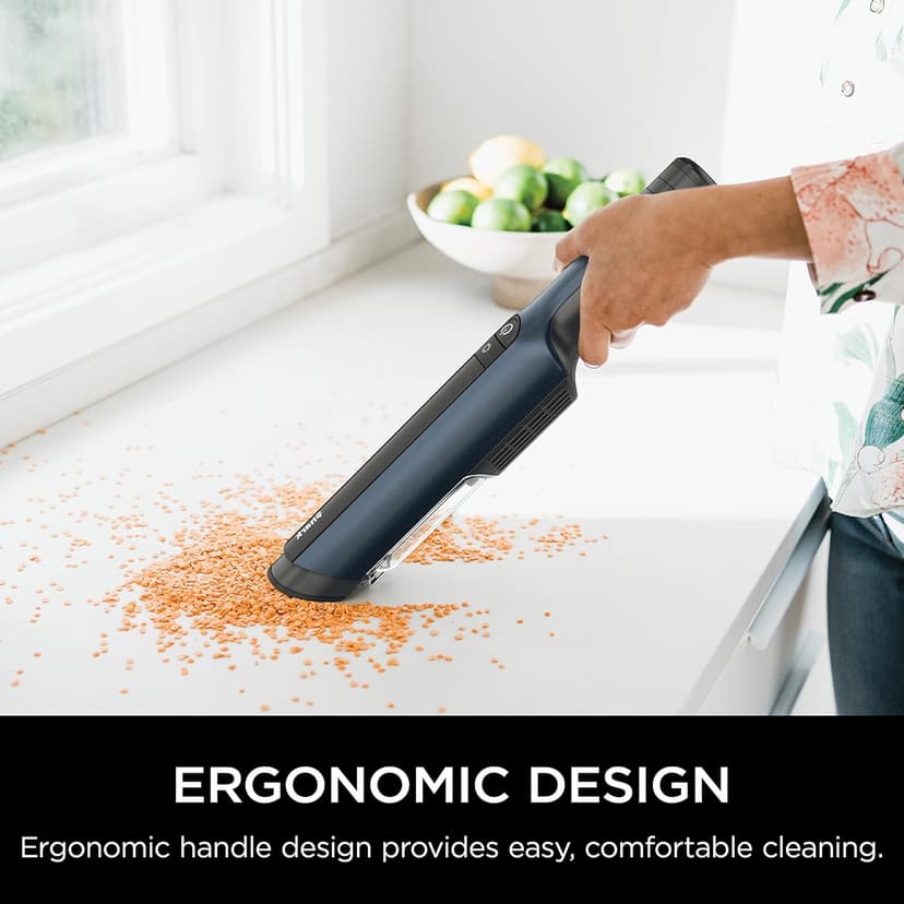 Shark WV410BL WANDVAC Cordless Hand Vacuum, Ultra-Lightweight & Portable with Powerful Suction & Tools for Pets, Designed for Car & Home, Dark Blue