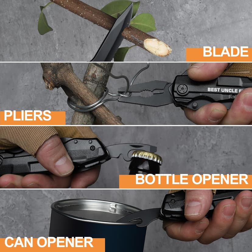 Uncle Gifts - Gifts for Uncle, Uncles Birthday Gifts - Uncle's Gift from Niece Nephew, Christmas Uncle's Gifts - Multitool Knife, Fathers Day Uncles Gift Idea