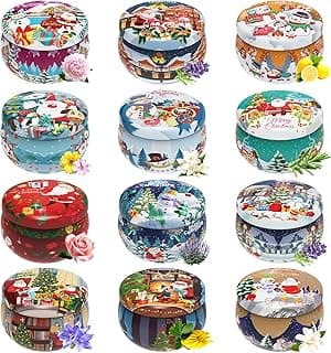 Christmas Gift Sets, Primevolve Scented Candles of 12 Bulk Home Aromatherapy Candles with Fragrances, Gift for Women, Candlelight Dinner Spa Bath
